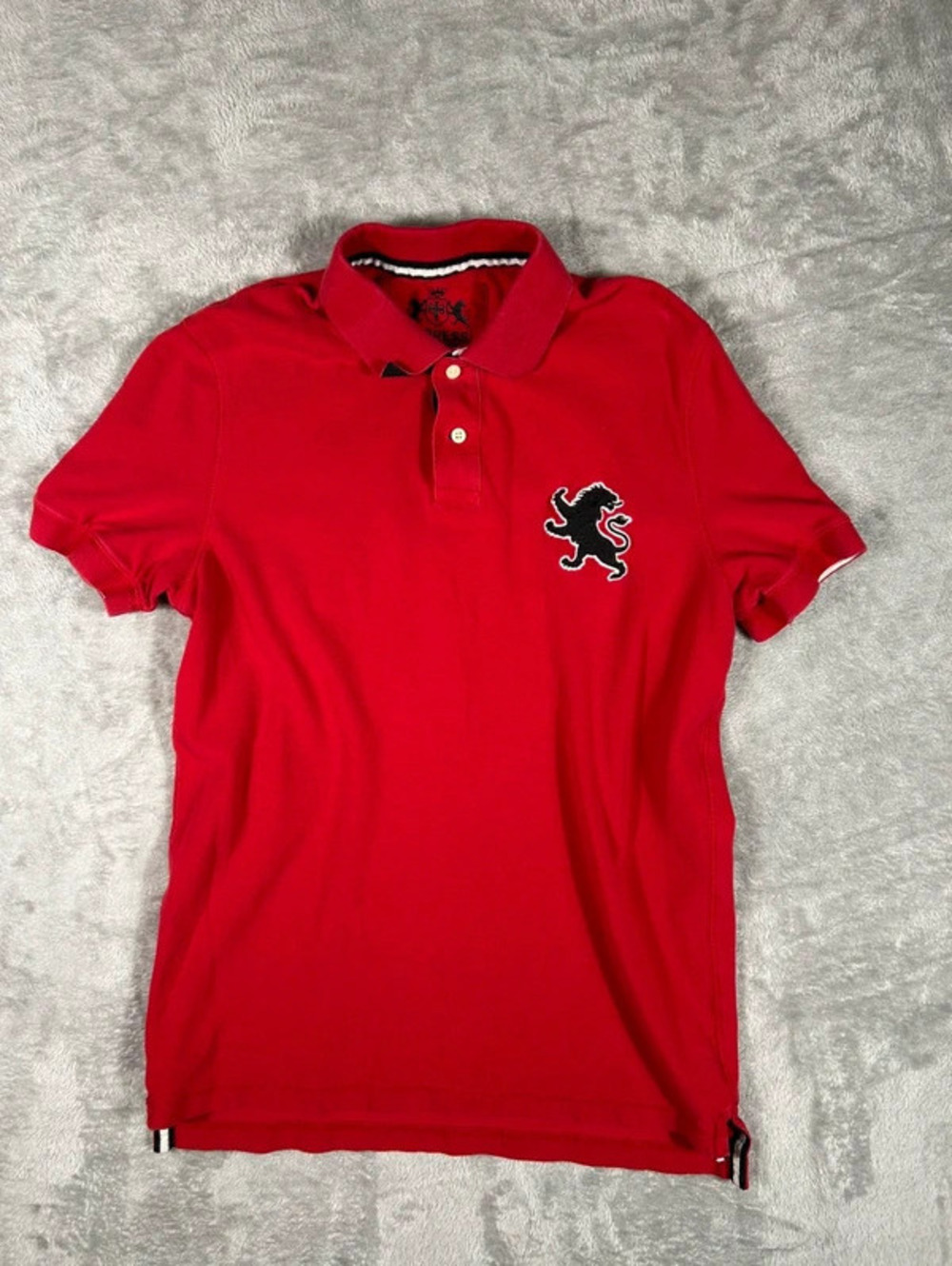 y2k express red lion polo shirt men’s size M